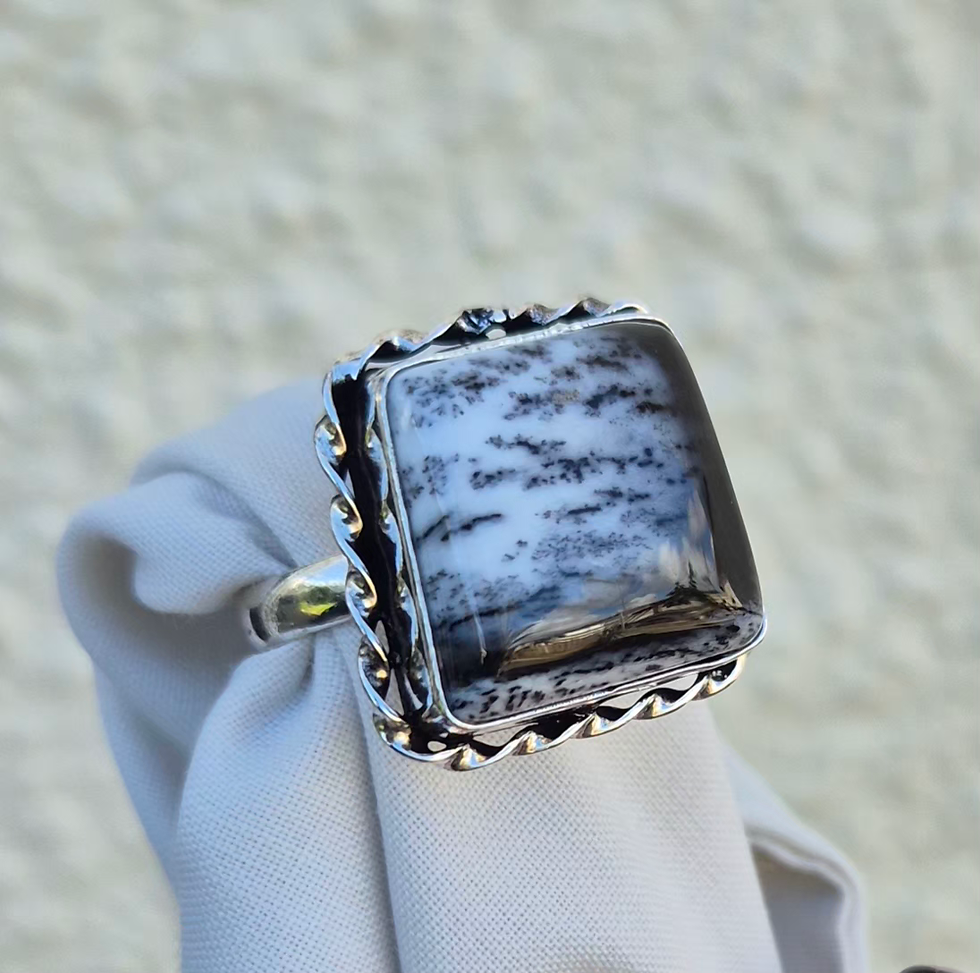 Thumbnail: Dendrite Opal ring Size R