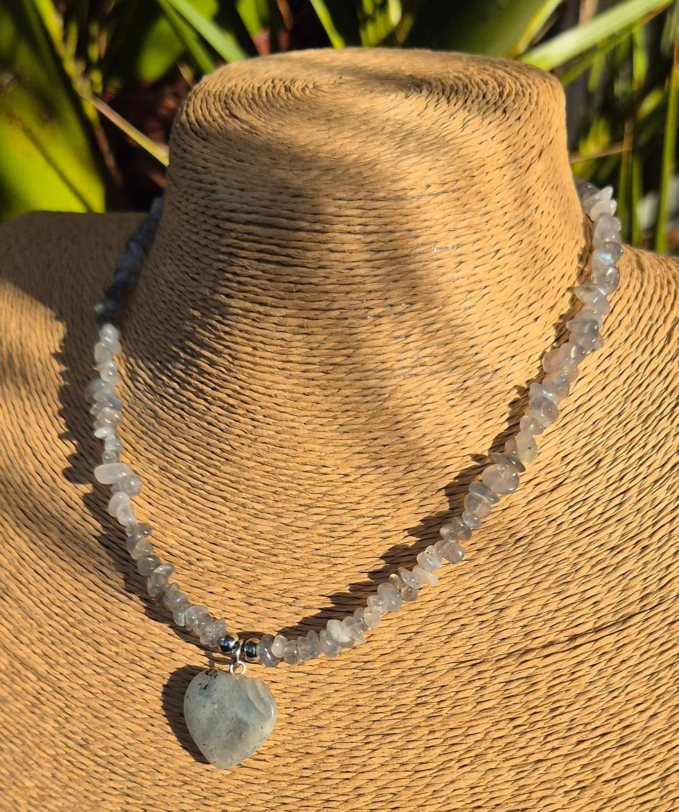 Thumbnail: Labradorite heart Necklace 