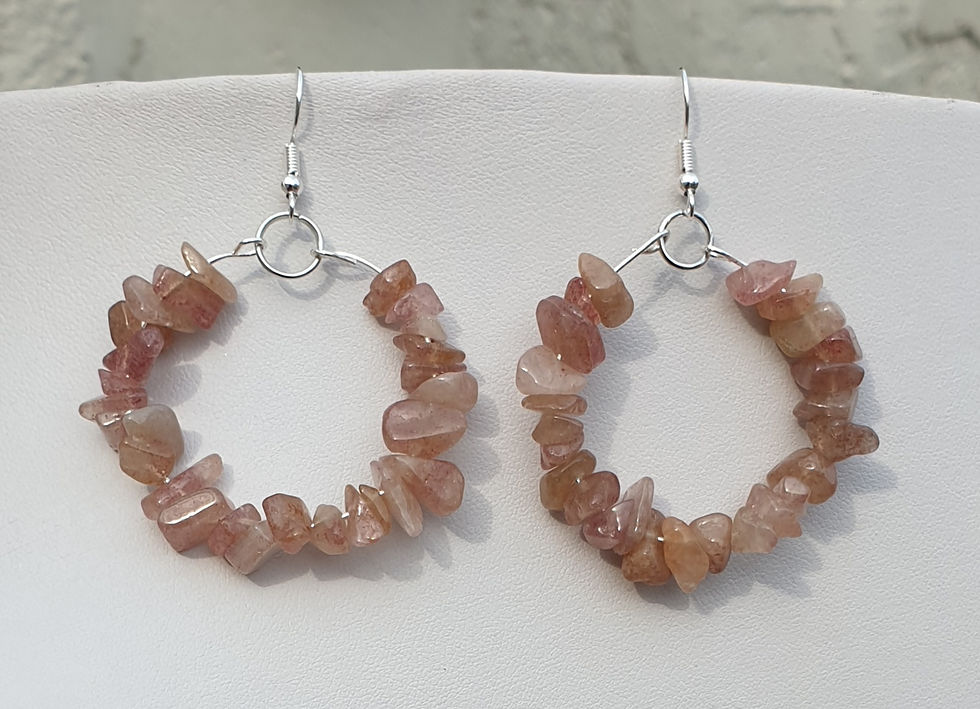 Strawberry Quartz earings