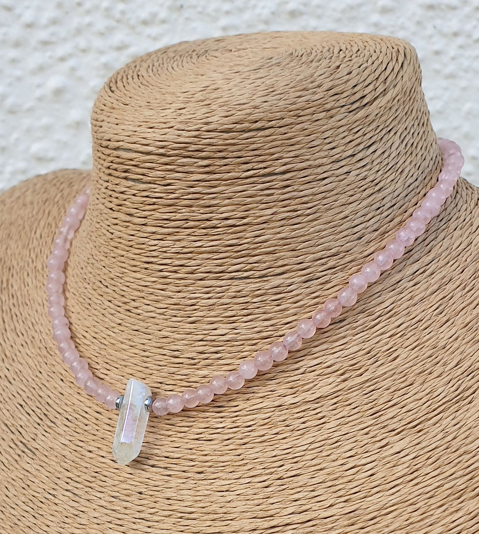Thumbnail: Rose Quartz necklace 