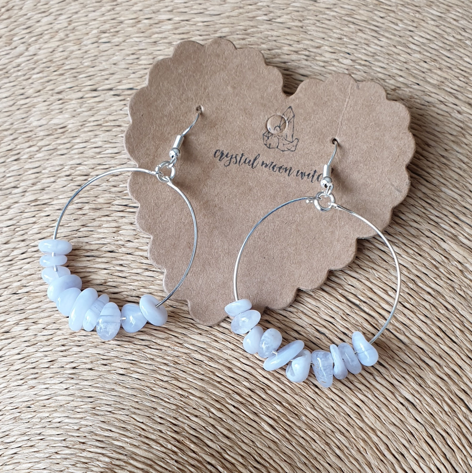 Blue Lace Agate earings 