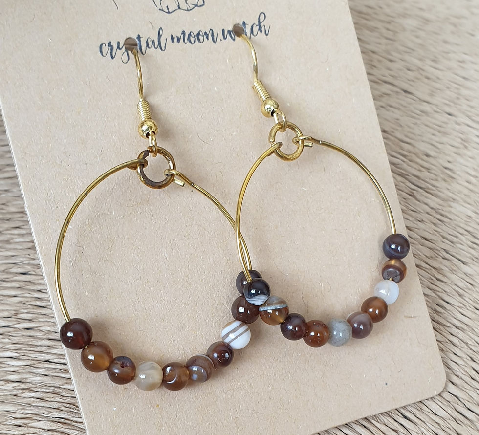 Thumbnail: Brown Agate earings 