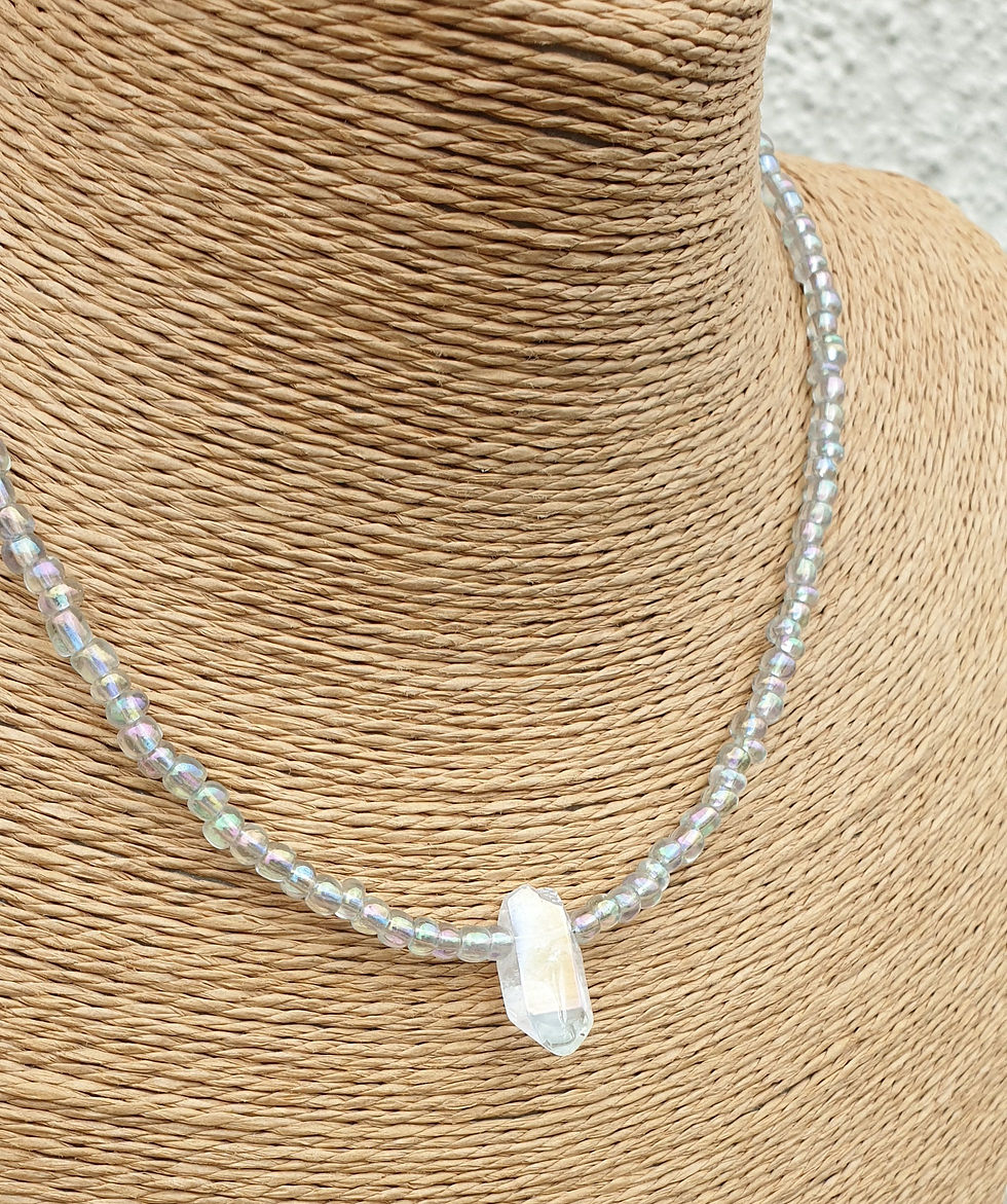 Thumbnail: Angel Aura Quartz necklace 