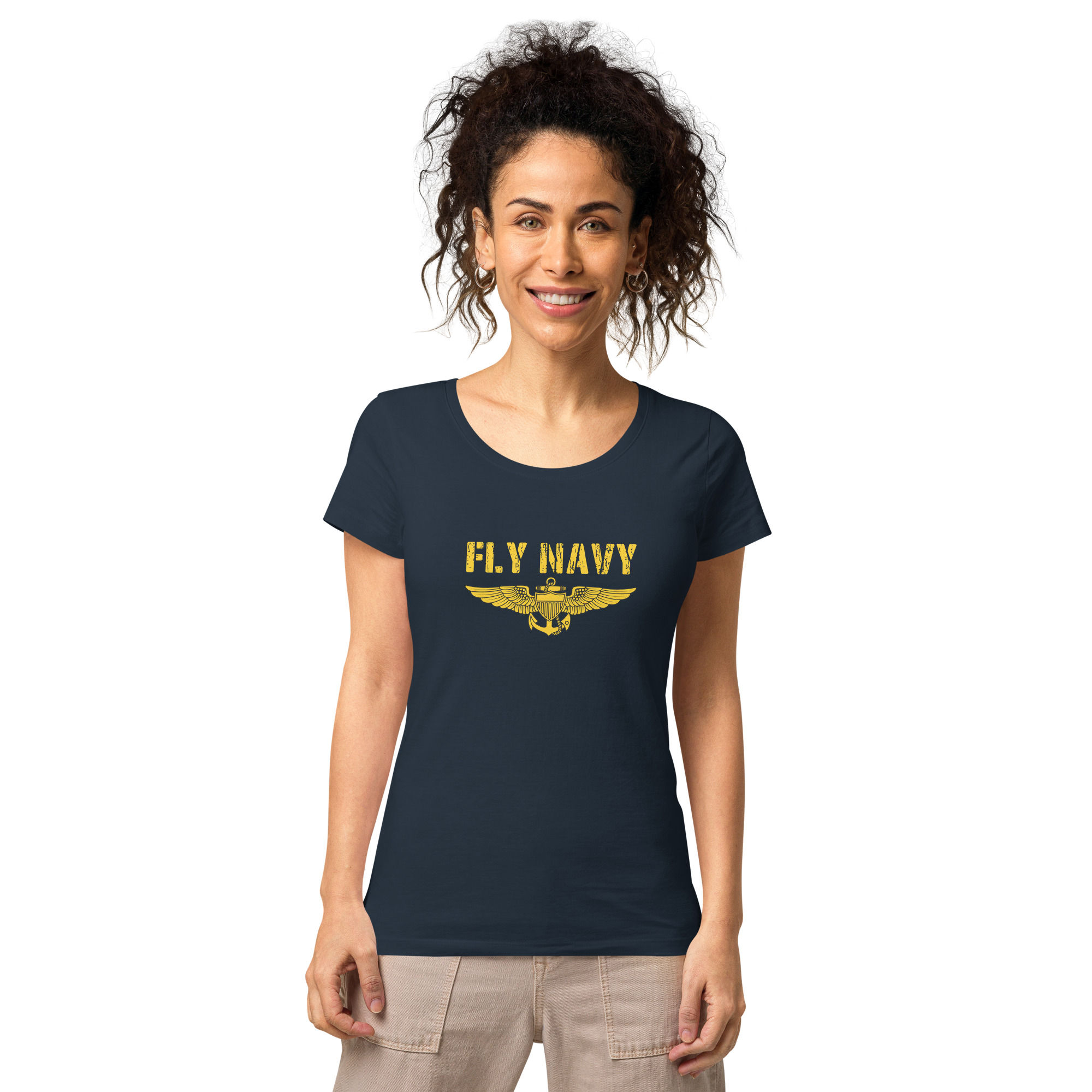 Fly Navy Women’s basic organic t-shirt