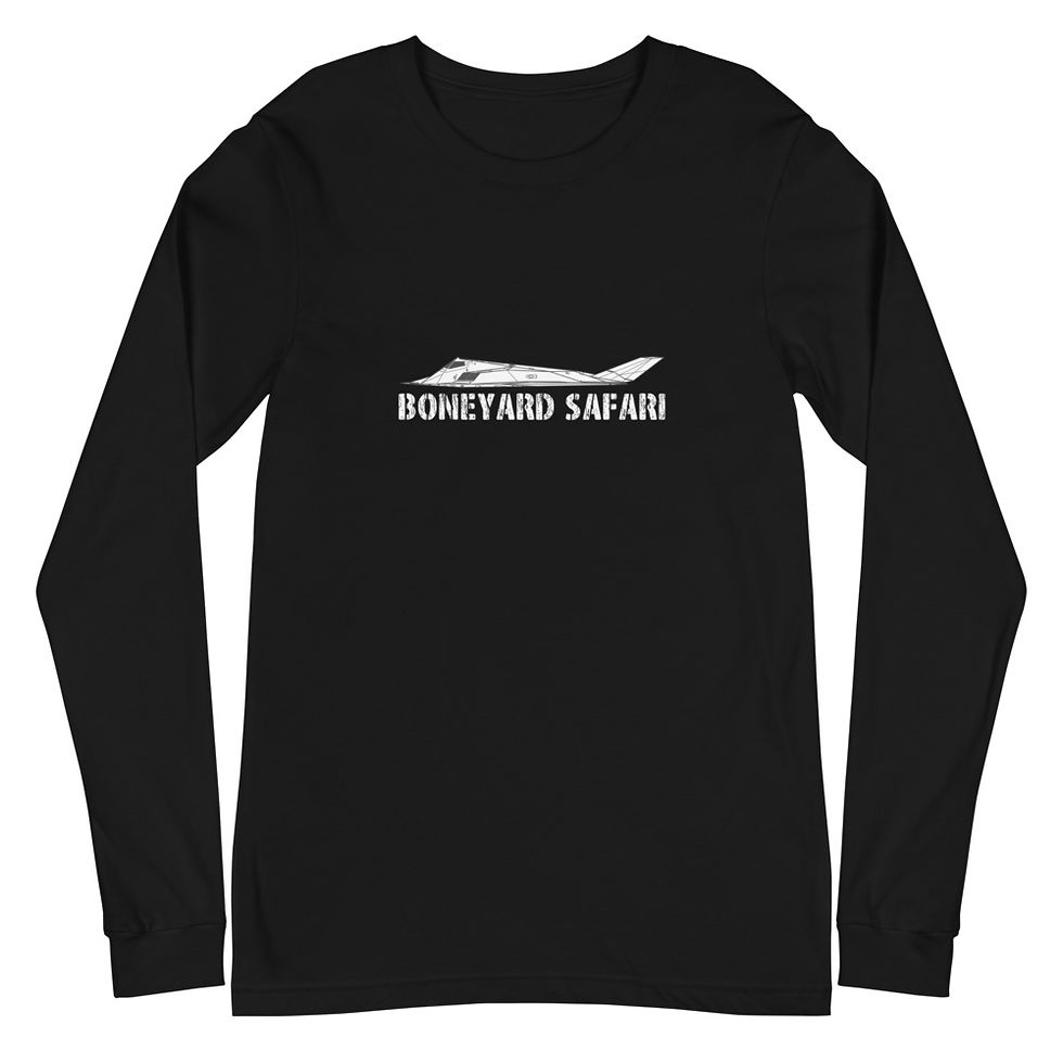 Boneyard Safari F-117 Unisex Long Sleeve Tee