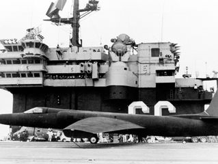 U-2 Landing on an Aircraft Carrier