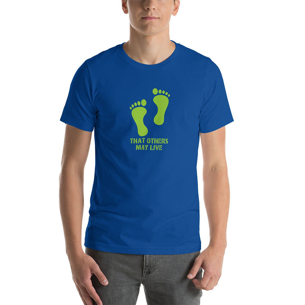 Green Feet (That Others May Live) Unisex t-shirt