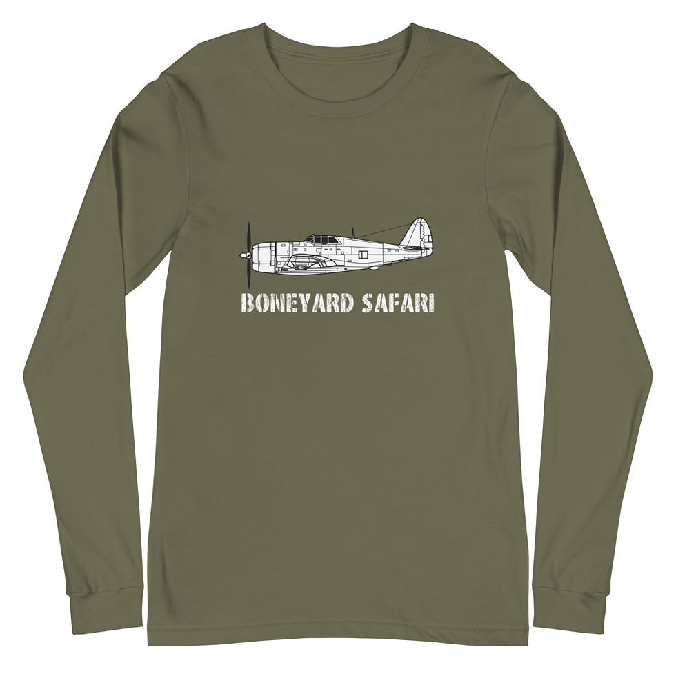 Boneyard Safari P-47D Unisex Long Sleeve Tee