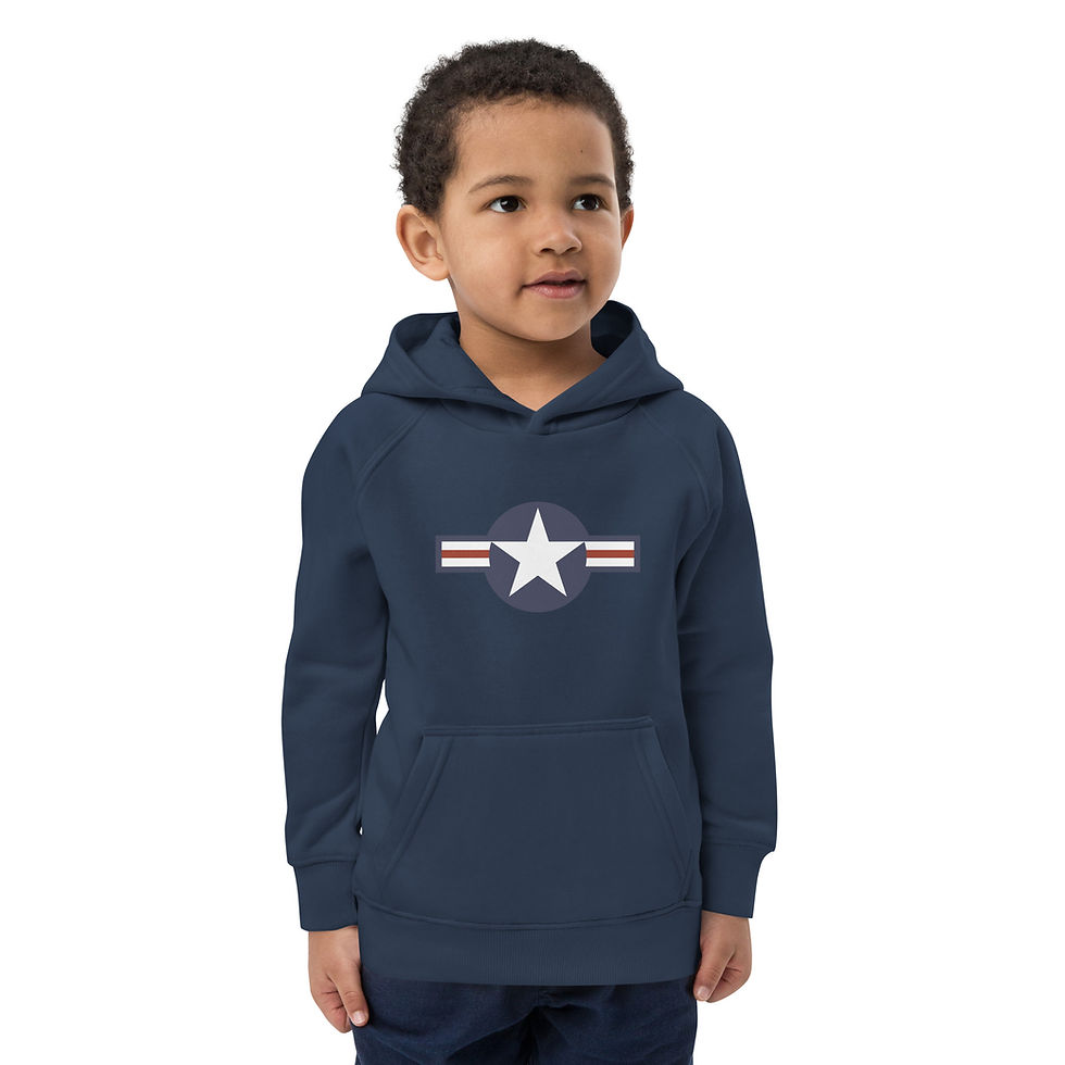 Boneyard Safari USA Roundel Kids eco hoodie