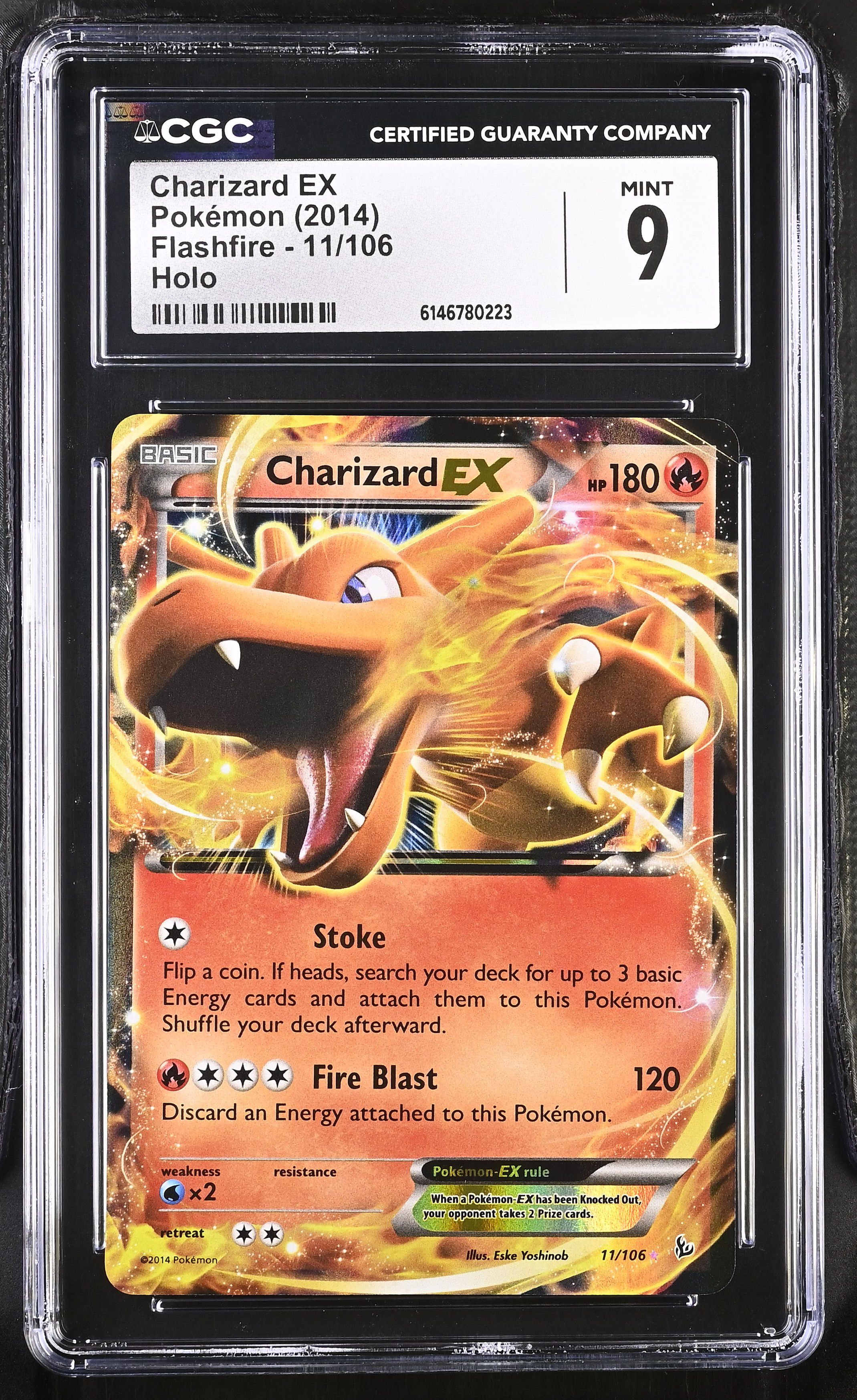 POKEMON: Charizard EX (11/106)(FLASHFIRE)(GRADED 9)(MINT)