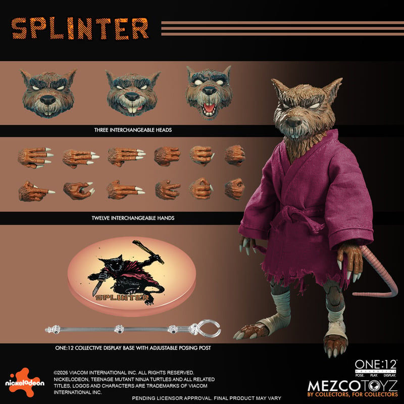 Thumbnail: MEZCO ONE:12 - Teenage Mutant Ninja Turtles Master Splinter (NEW)