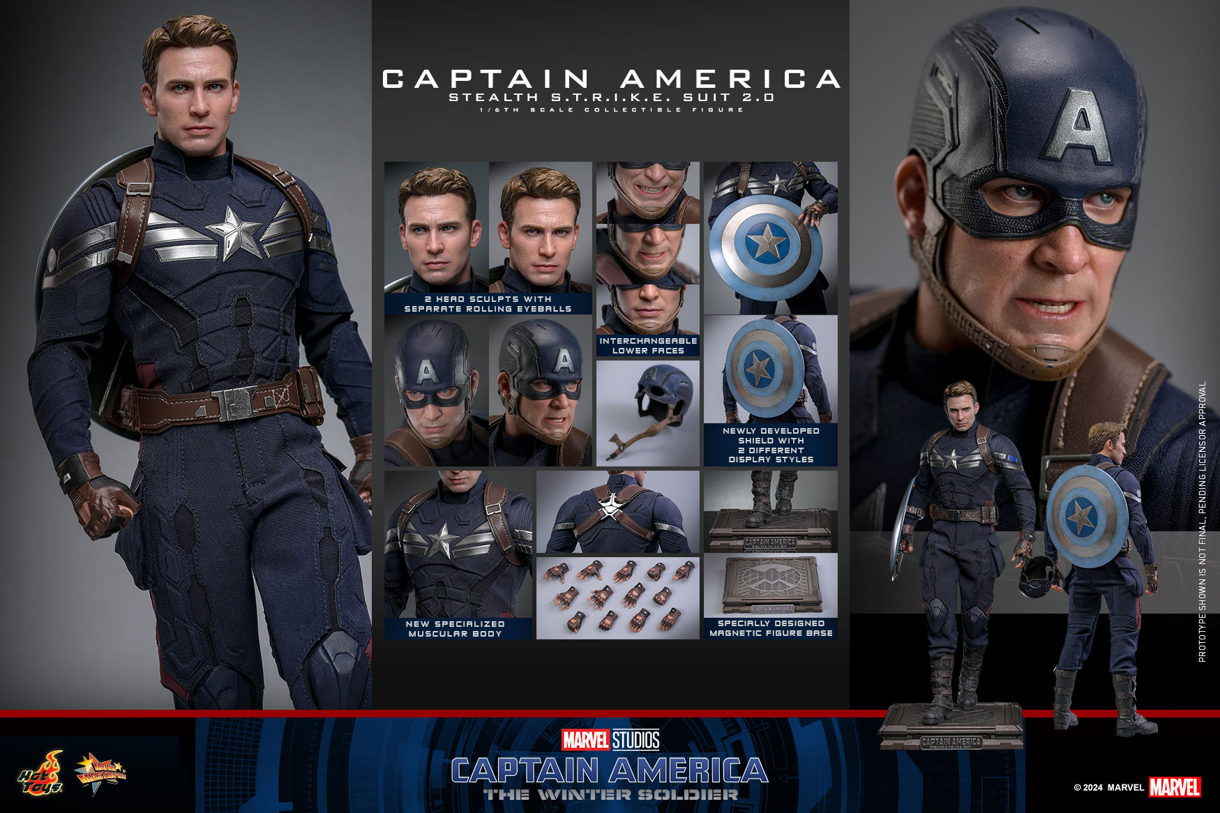 Hot Toys 1/6 Captain America - Stealth S.T.R.I.K.E. Suit 2.0 (NEW)