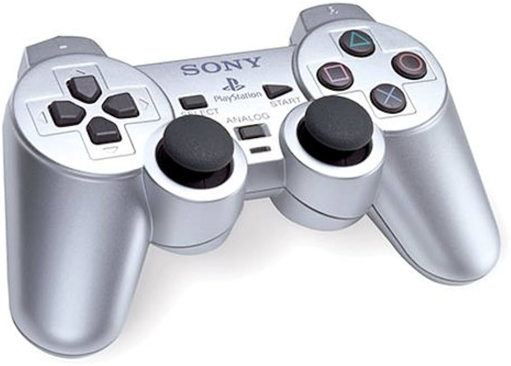 PS2: Official Silver Controller (UNBOXED)(FAIR)