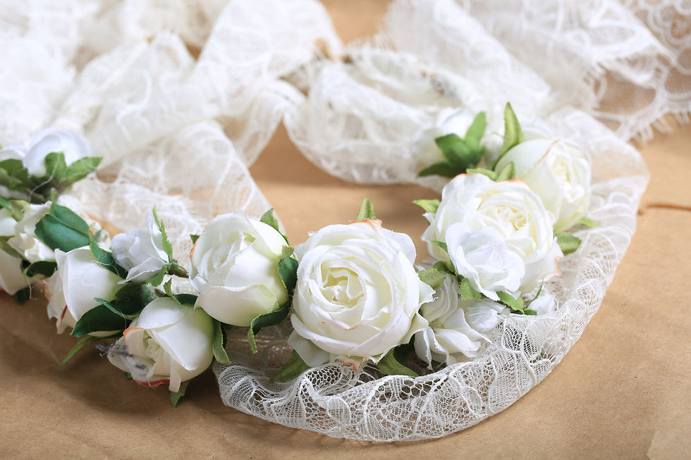 Thumbnail: FLOWER CROWN WITH LACE
