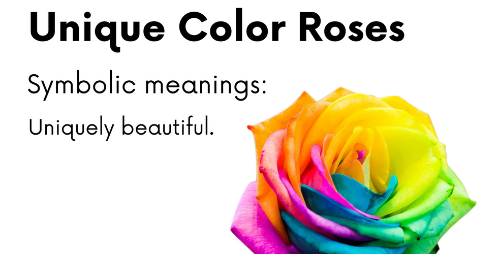 Symbolic meaning of unique color roses