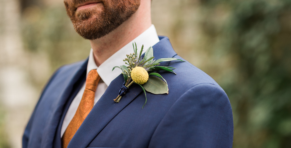 Groom with boutonniere 