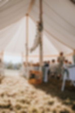 Interiér svatebního stanu