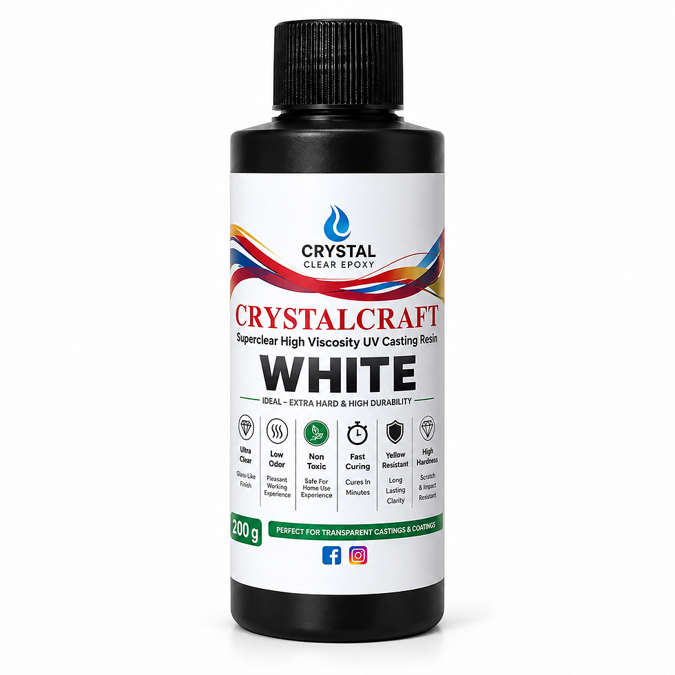 UV-Harz Hard Weiss – deckendes UV Resin von Crystal Clear Epoxy