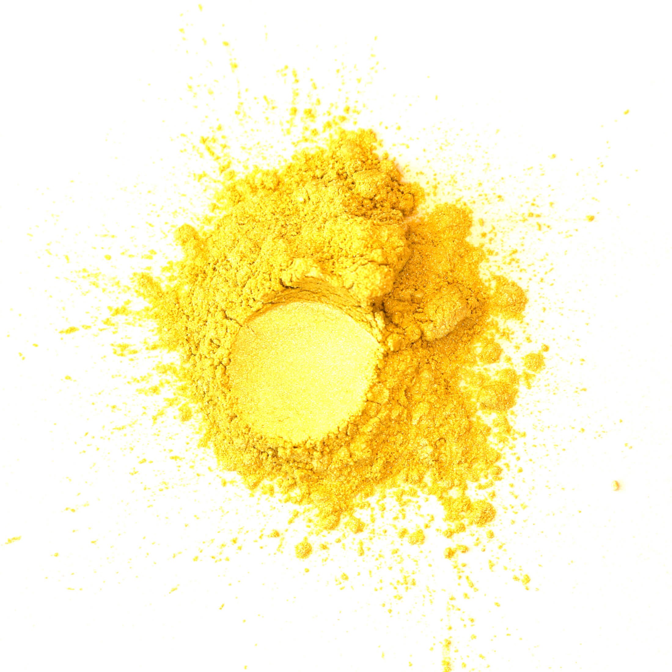 Offene Dose mit schimmerndem Perlglanz Pigment Pulver für Kunstharz