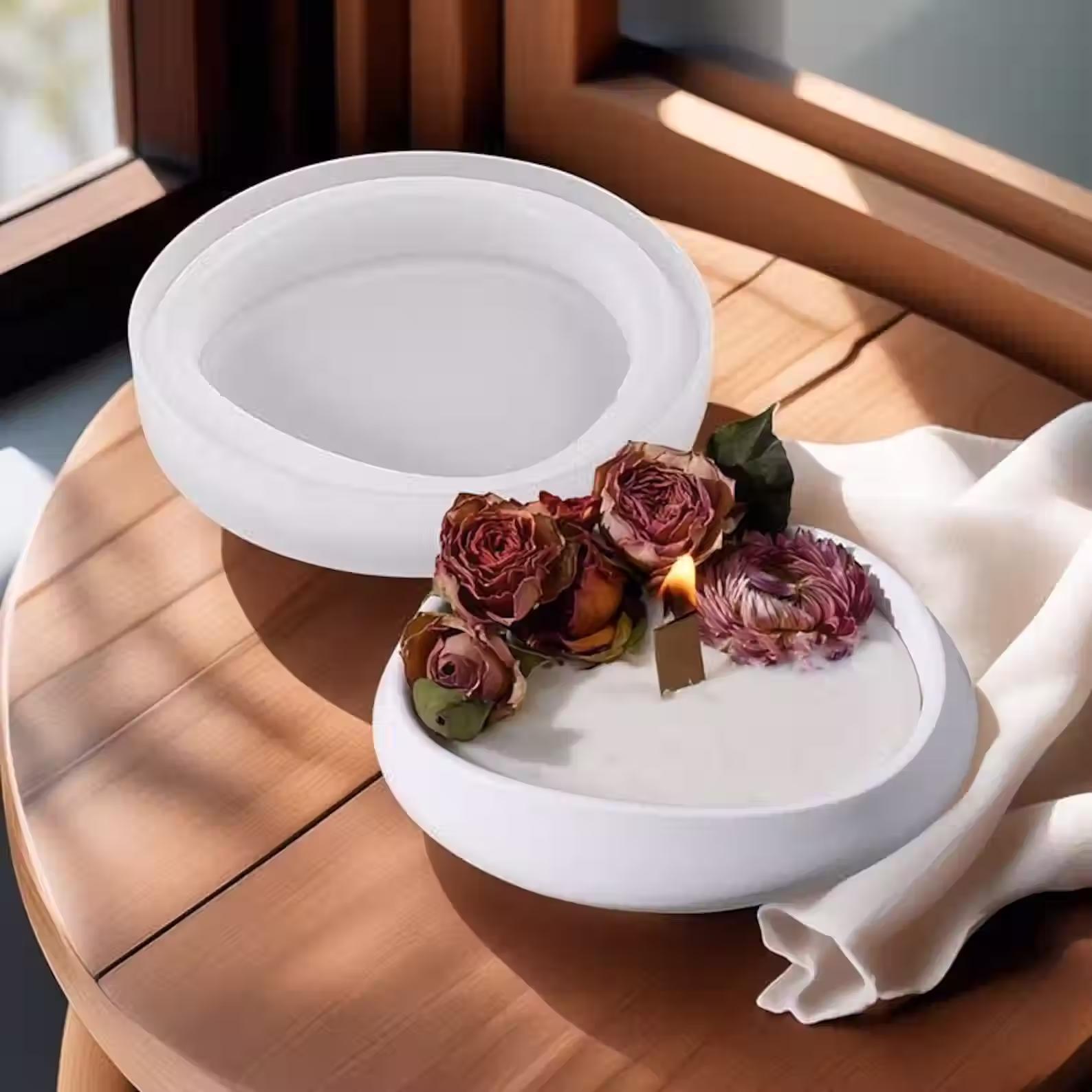 Silikonform für Untersetzer, Schmuck und Deko mit Epoxidharz, UV-Harz und Acrylharz