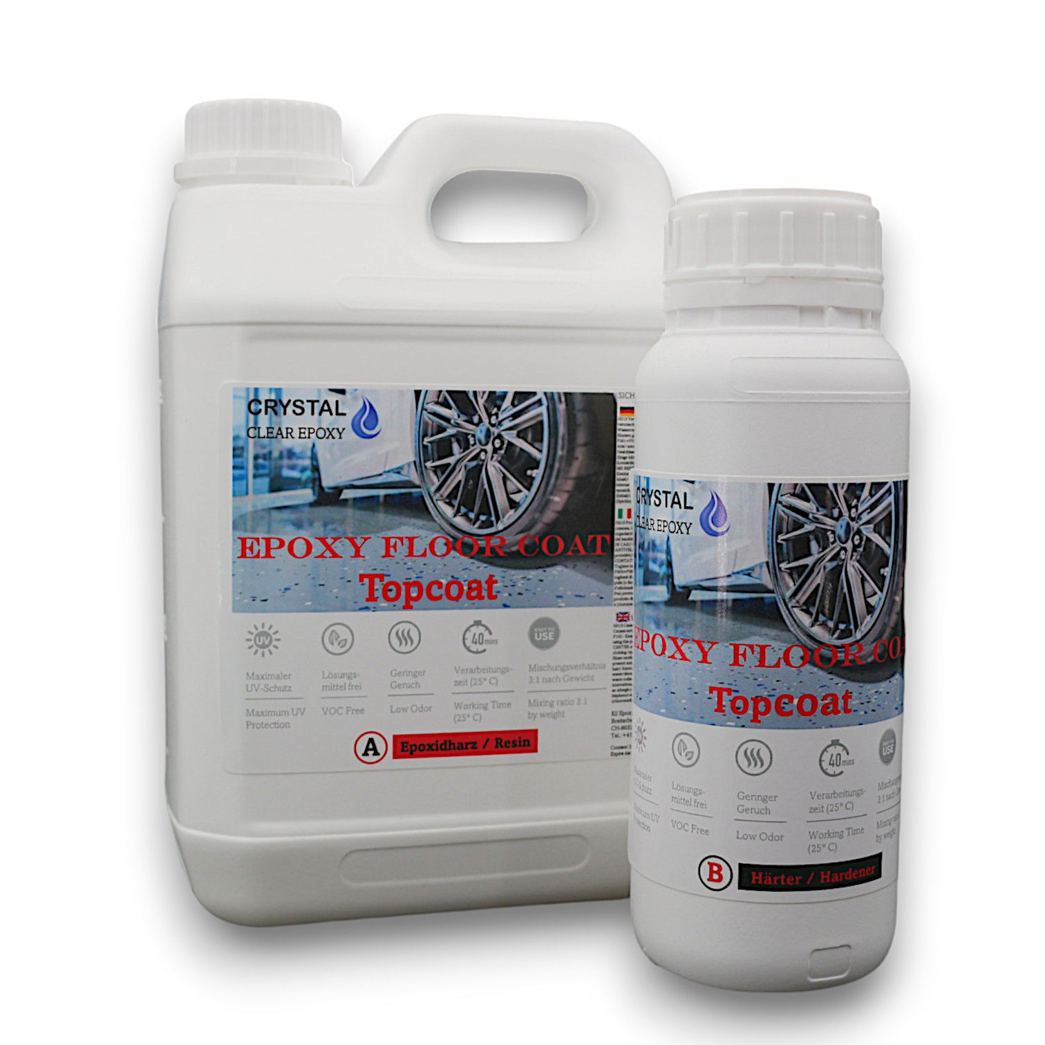 2K Epoxidharz Bodenbeschichtung für Garage zum Selbermachen – Rollenauftrag