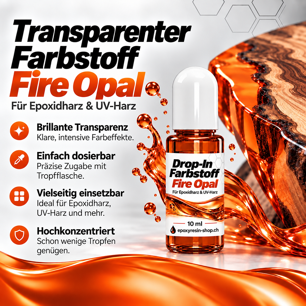 Miniaturbild: Transparenter Drop-In Farbstoff Fire Opal für Epoxidharz