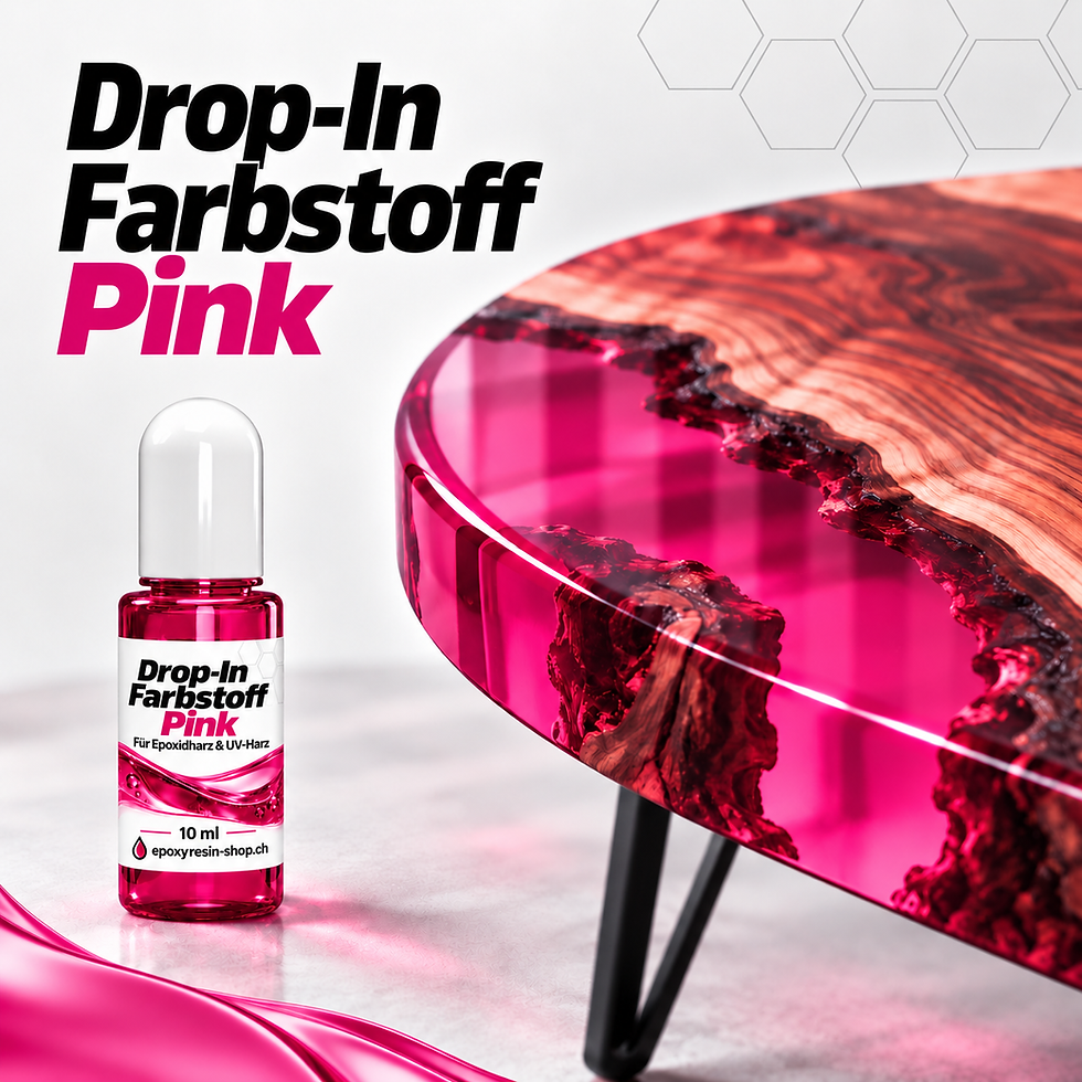 Transparenter Drop-In Farbstoff Pink für Epoxidharz-Tisch.