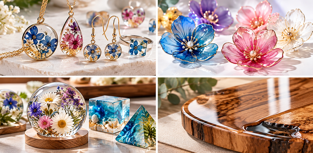 Kreative Schmuckstücke und dekorative Kunstwerke aus UV-Harz – Inspiration für Resin Art und DIY