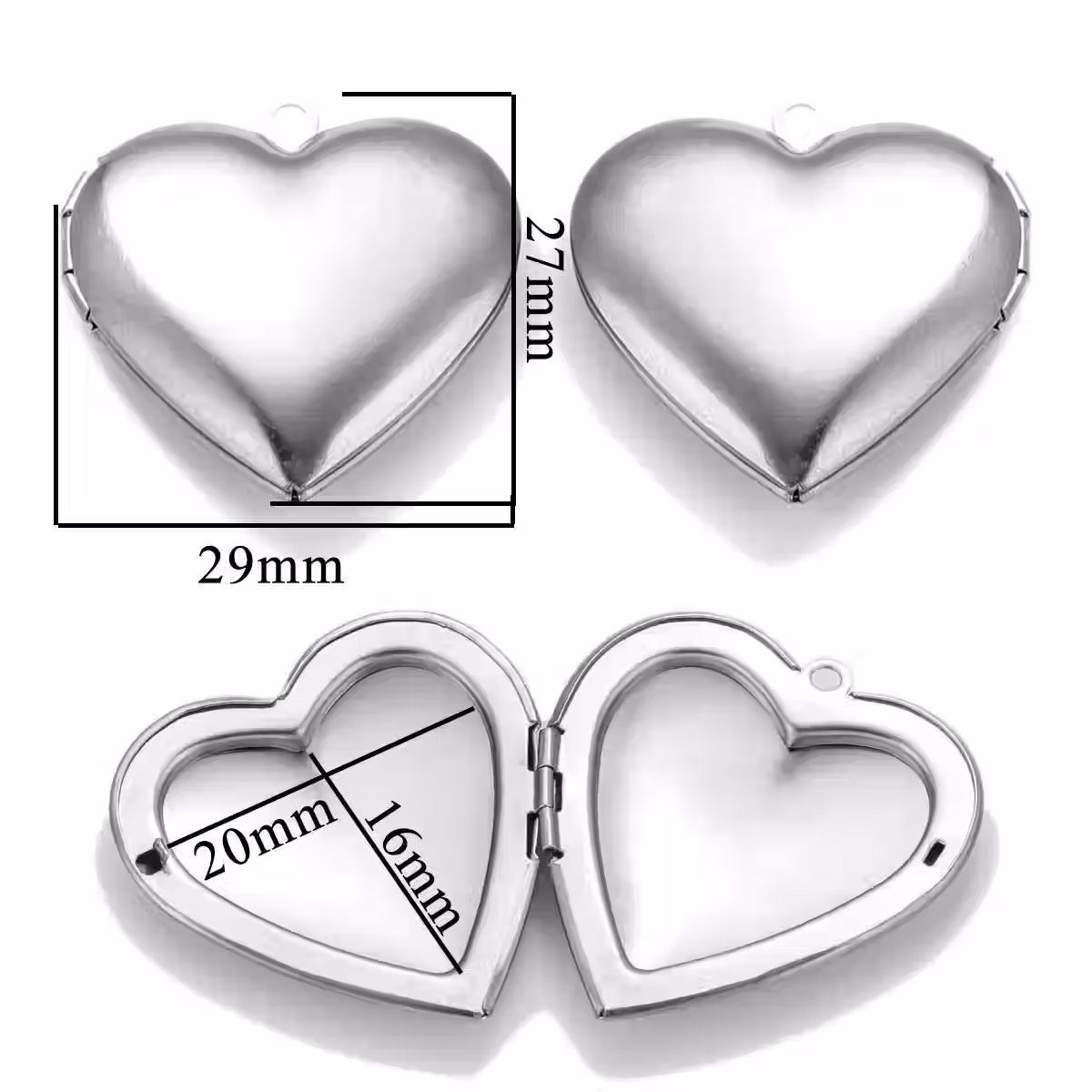 Edelstahl Love Box Anhänger mit Retro Relief Muster für DIY Epoxidharz,UV-Harz und Resin Schmuck