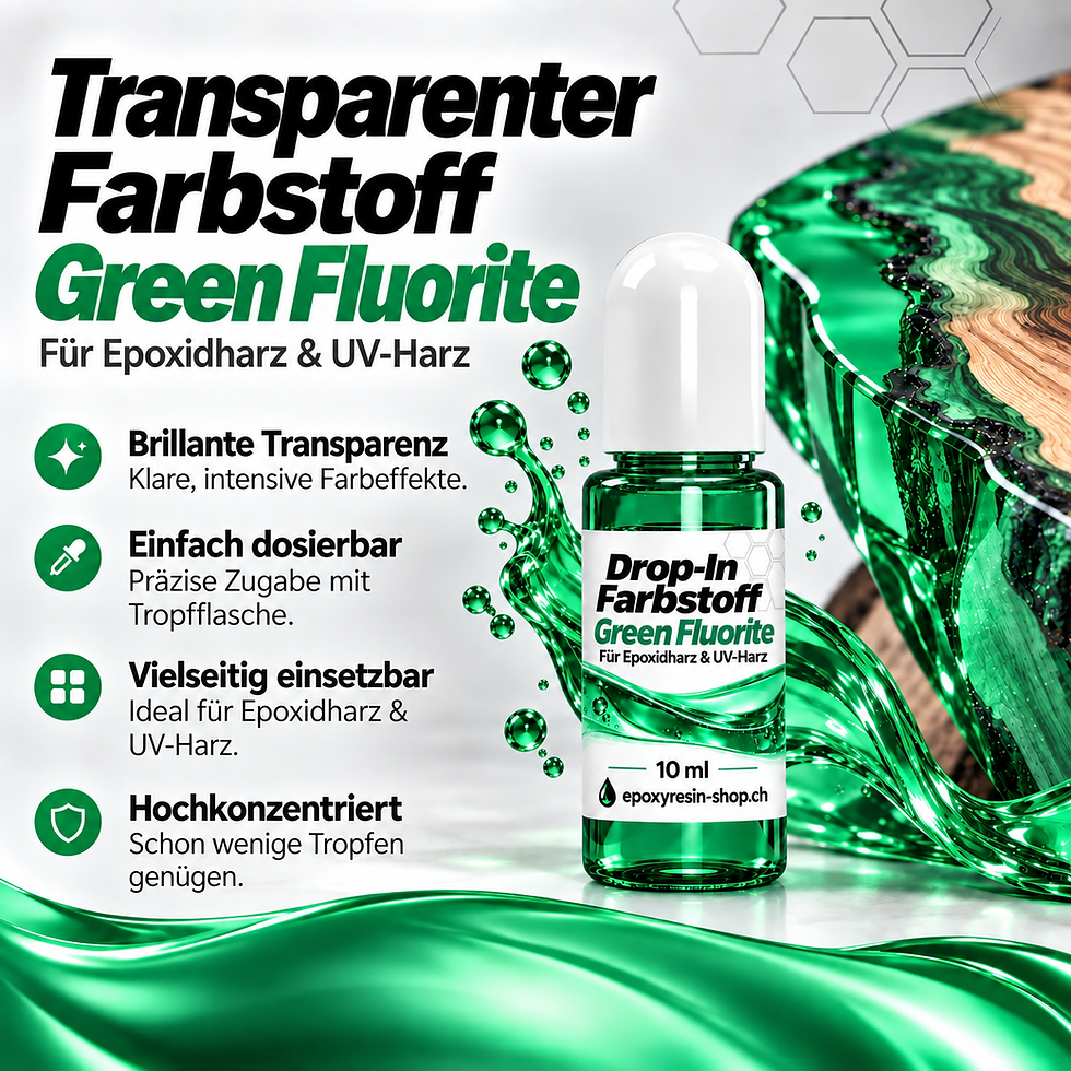 Miniaturbild: Transparenter Drop-In Farbstoff Green Fluorite für Epoxidharz