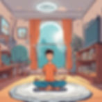 Image: A person meditating with a serene expression, harnessing the Law of Attraction for inner peace and manifestation.