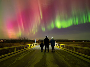 Professional astrophotography of the Aurora Borealis in Northern Saskatchewan by Dre Erwin, RN AAP - Therapeutic Photography for Youth Mental Health.