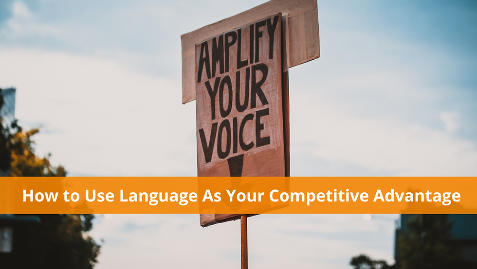 Home-made sign that states 'amplify your voice'.