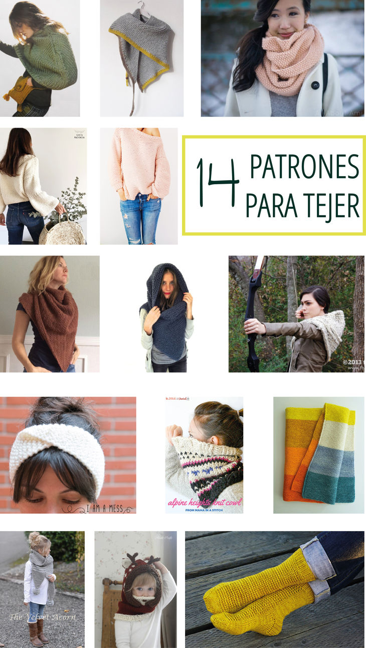 14 PATRONES para TEJER