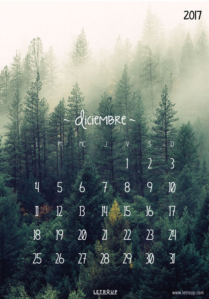 1 CALENDARIO PARA CADA MES DEL AÑO