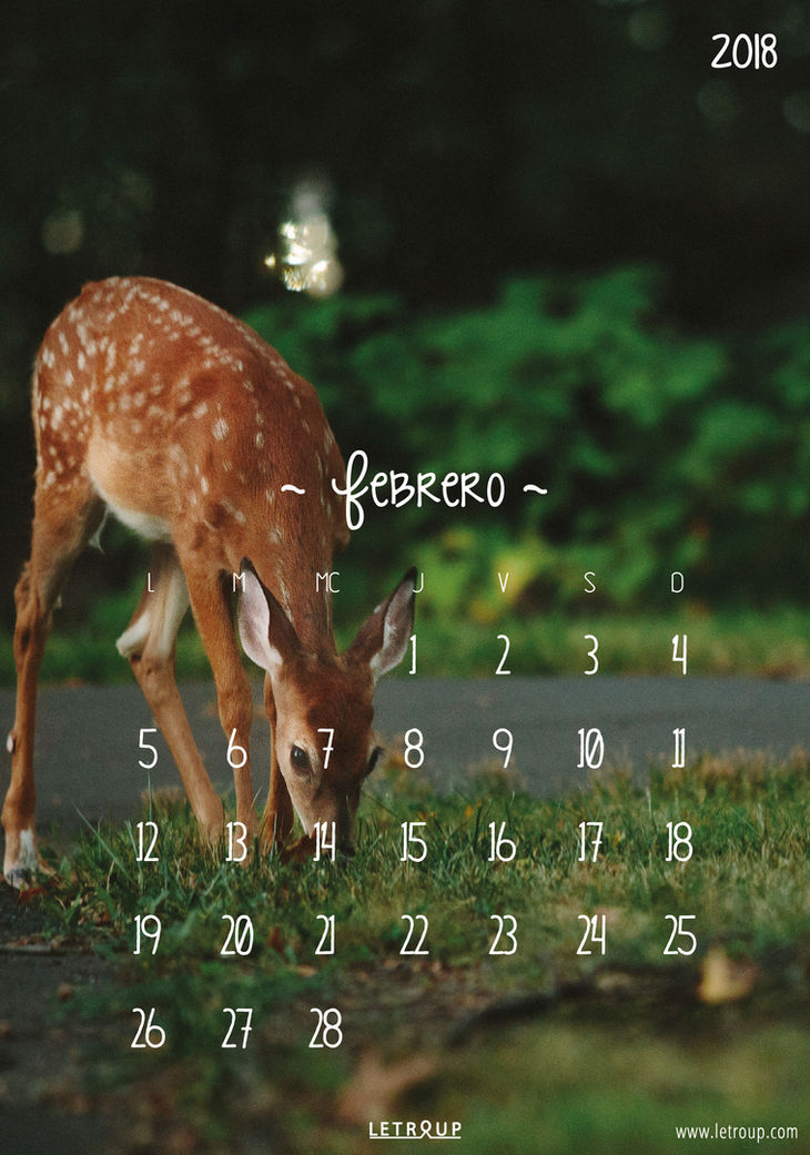 CALENDARIO FEBRERO - descargable
