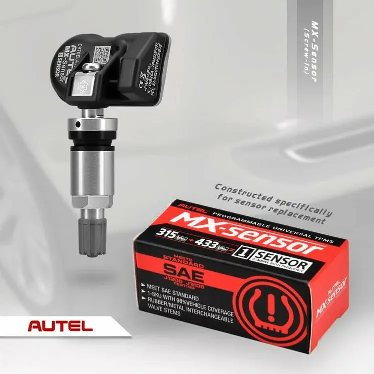 Thumbnail: AUTEL Universal MX Sensor 2 in 1 315MHz 433MHz TPMS Sensor (RUBBER)
