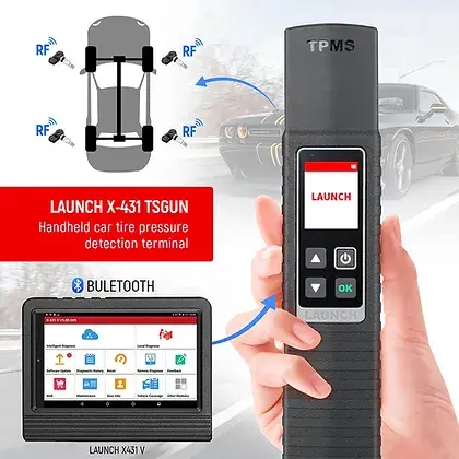 Thumbnail: Launch X-431 TSGUN Pro TPMS Tire Pressure Detector + 4 Sensors