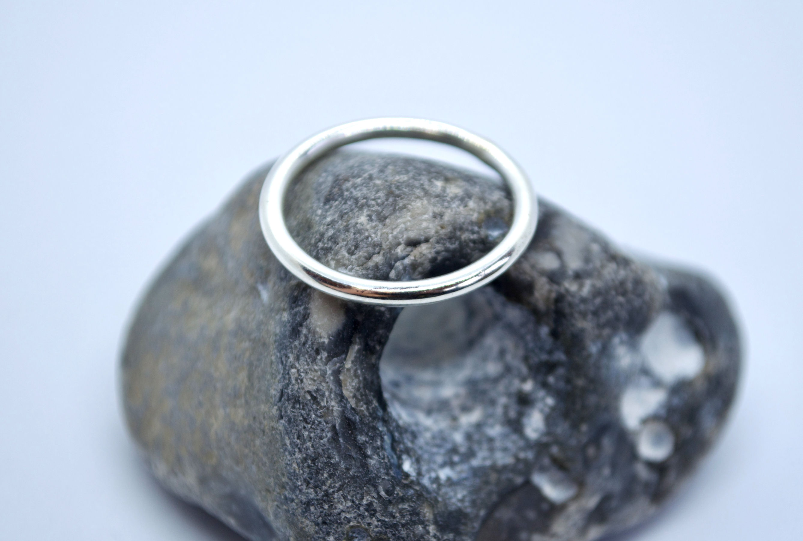 High shine stacking ring