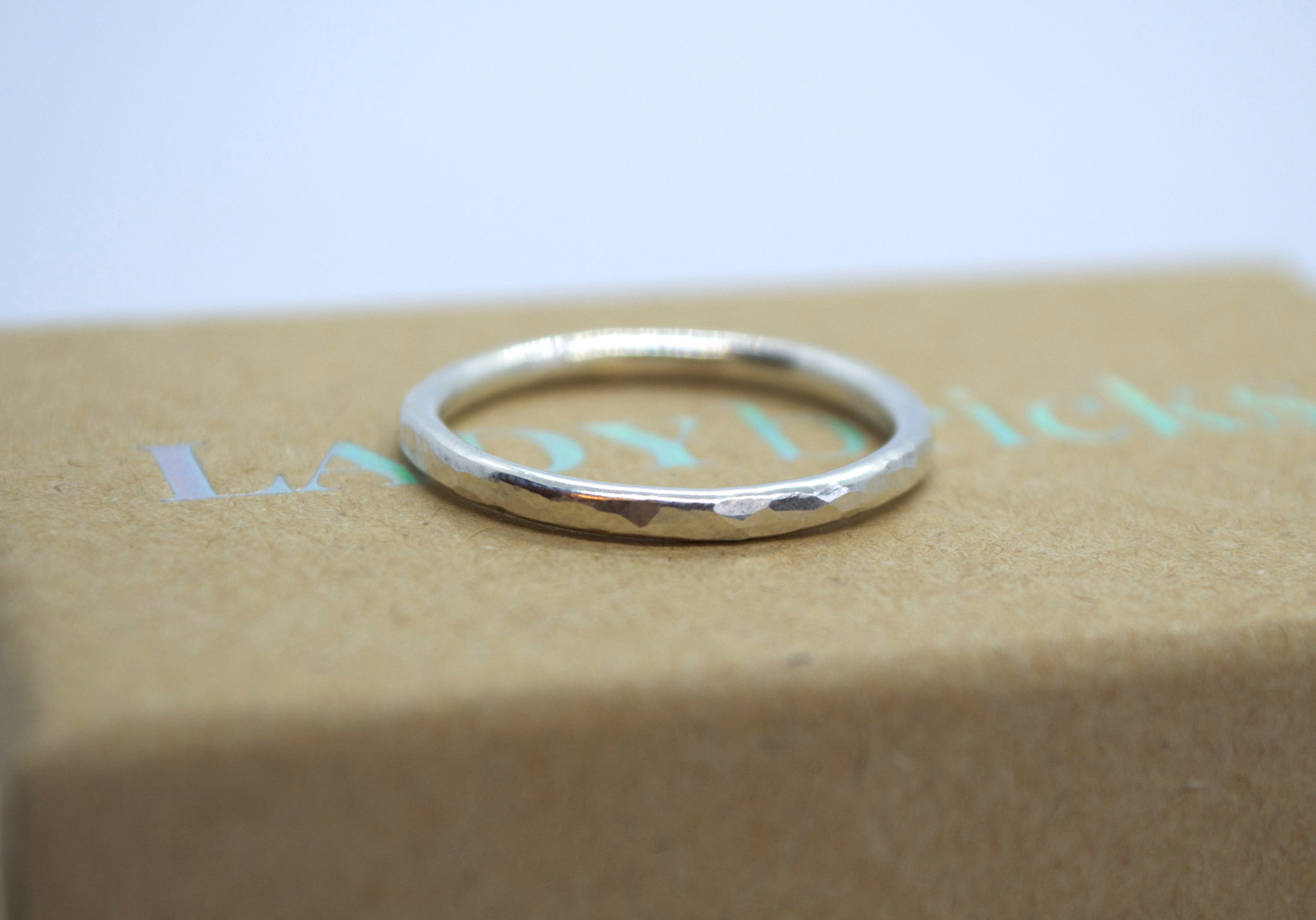 Hammered stacking ring