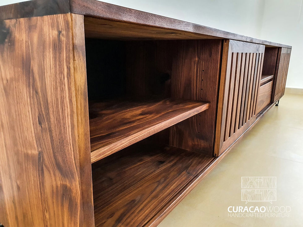 Thumbnail: TV-Stand 240x45x55cm - Black Walnut