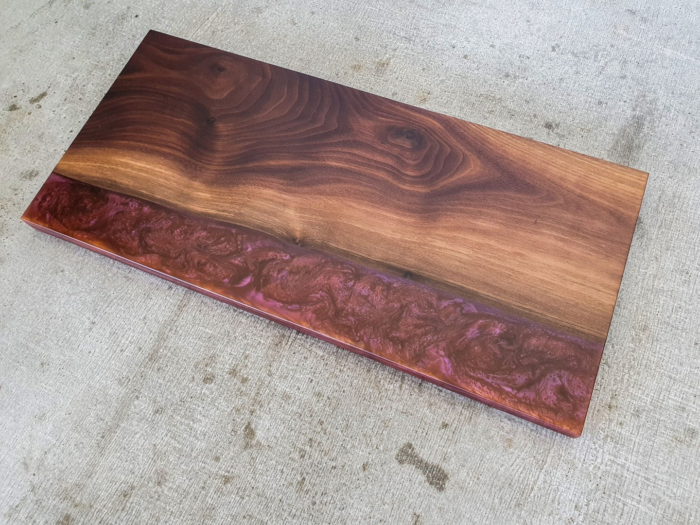 Walnut with Dark Dragons Breath epoxy - Board