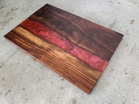 Walnut with Dragons Breath epoxy - Board | Curacao Wood