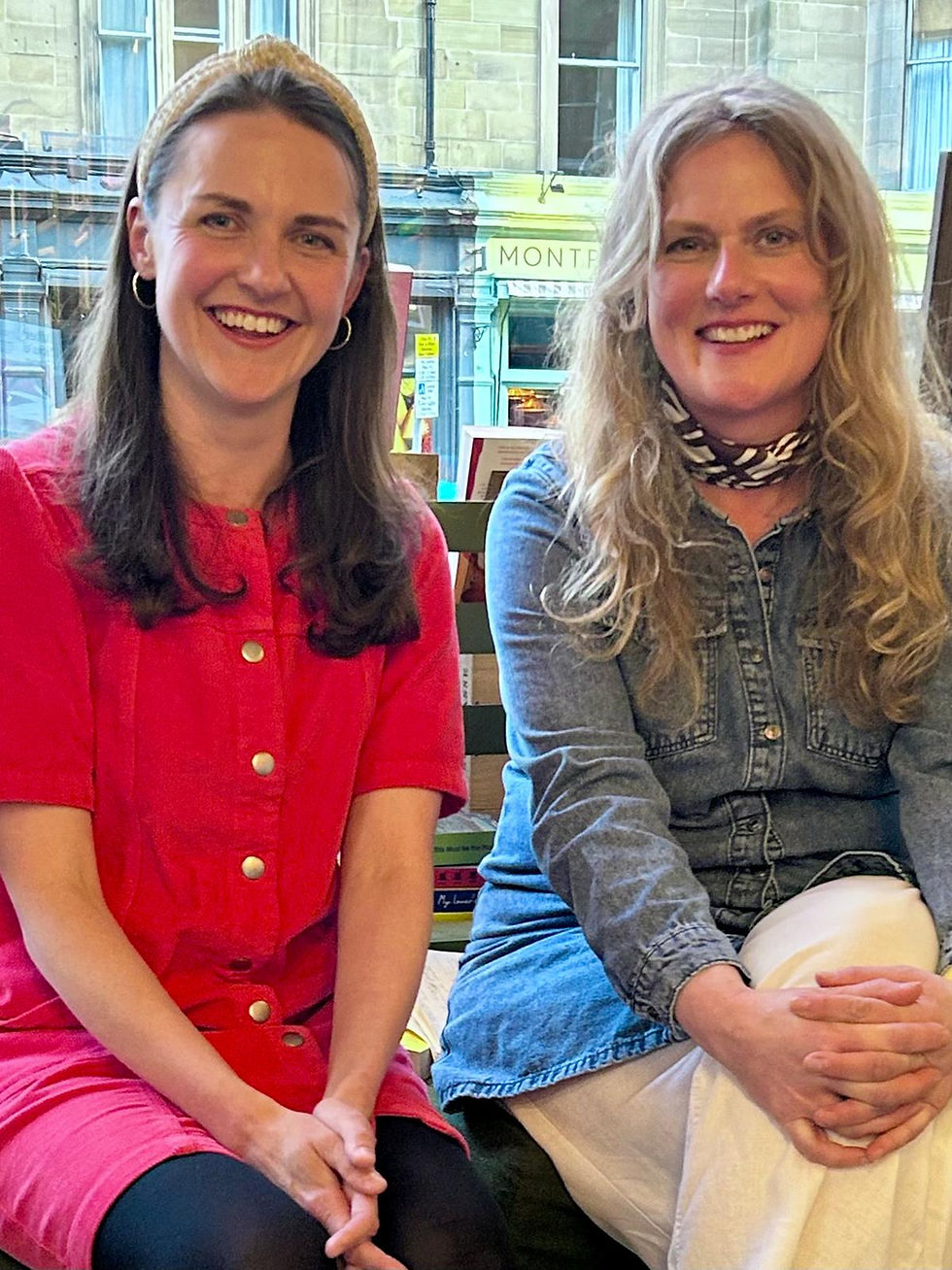 Authors Emma Steele and Eleanor Tucker at The Edinburgh bookshop