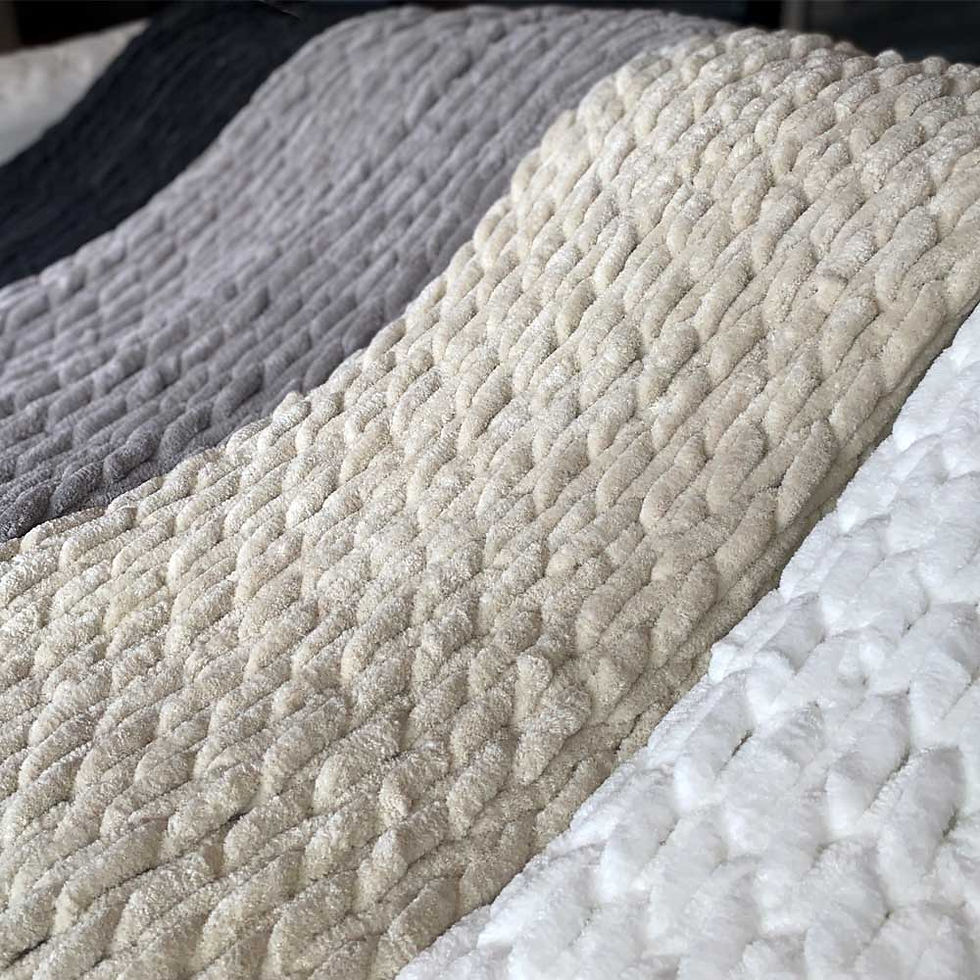 Thumbnail: INFINITE CHUNKY KNIT BLANKET | MINKY | BIG - SAND