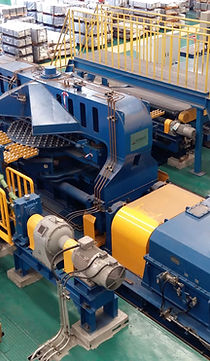 Coil Processing Line with Cut to Length, Slitting, and Oscillating Shear units for steel, stainless, and aluminum coils. Includes uncoilers, slitter stands, shear units, levelers, recoilers, and pilers for precise cutting, slitting, straightening, and stacking. Ideal for industrial steel processing and coil service centers.