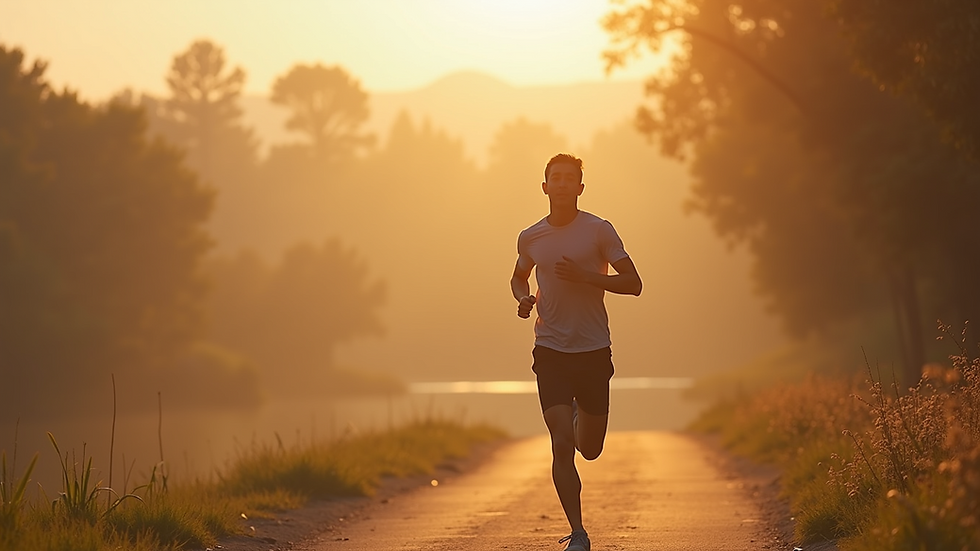 Eye-level view of a yoga mat with a downward-facing dog pose