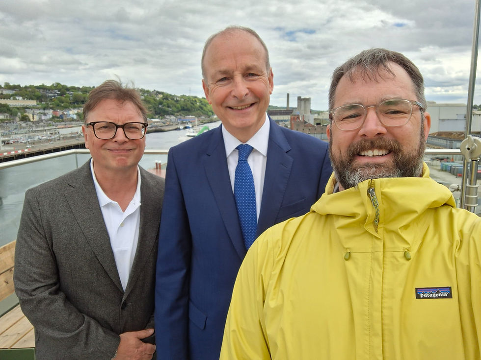 Our directors Mark and Adrian on shoot with the Taoiseach Micheál Martin