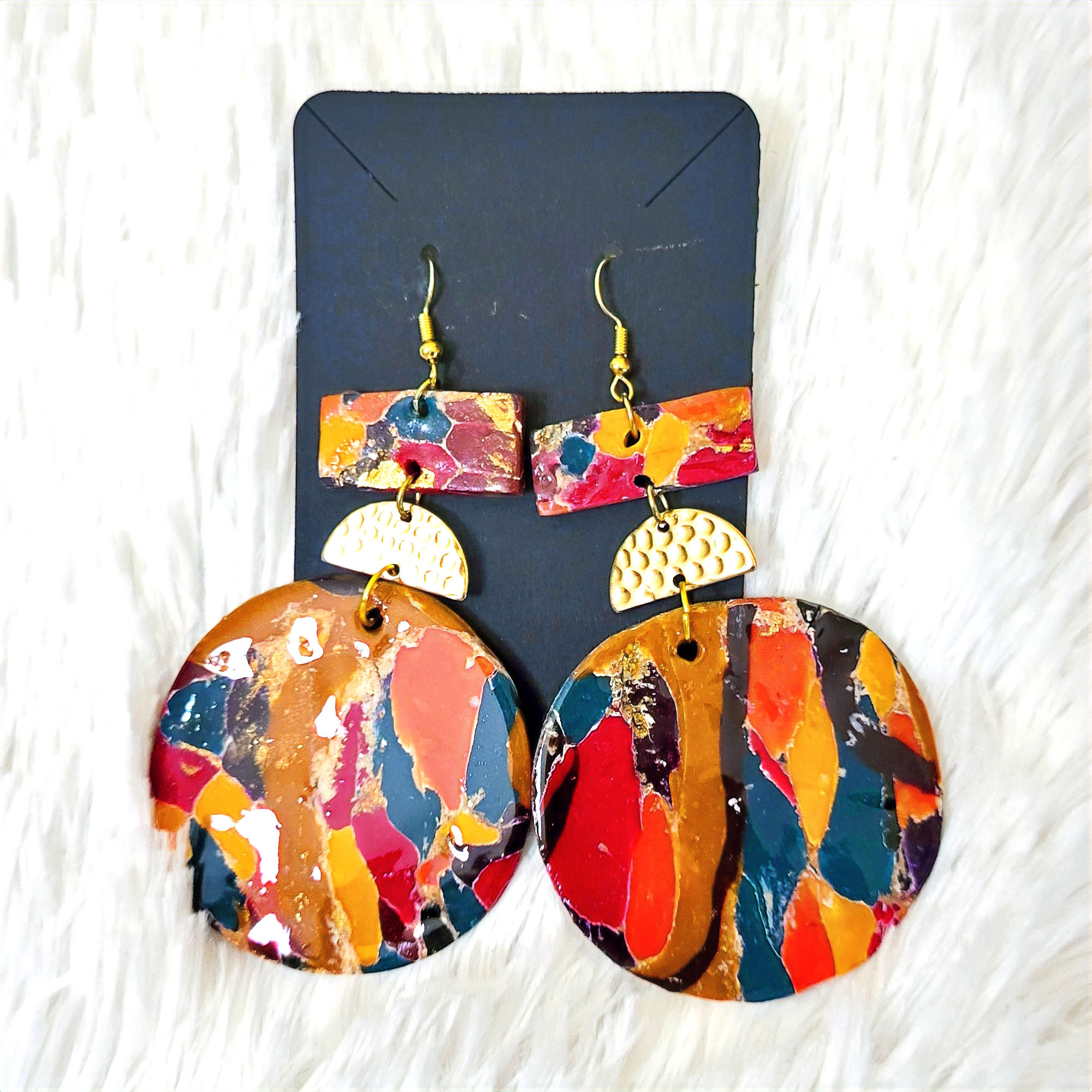 Autumnal Mosaic Dangle Earrings