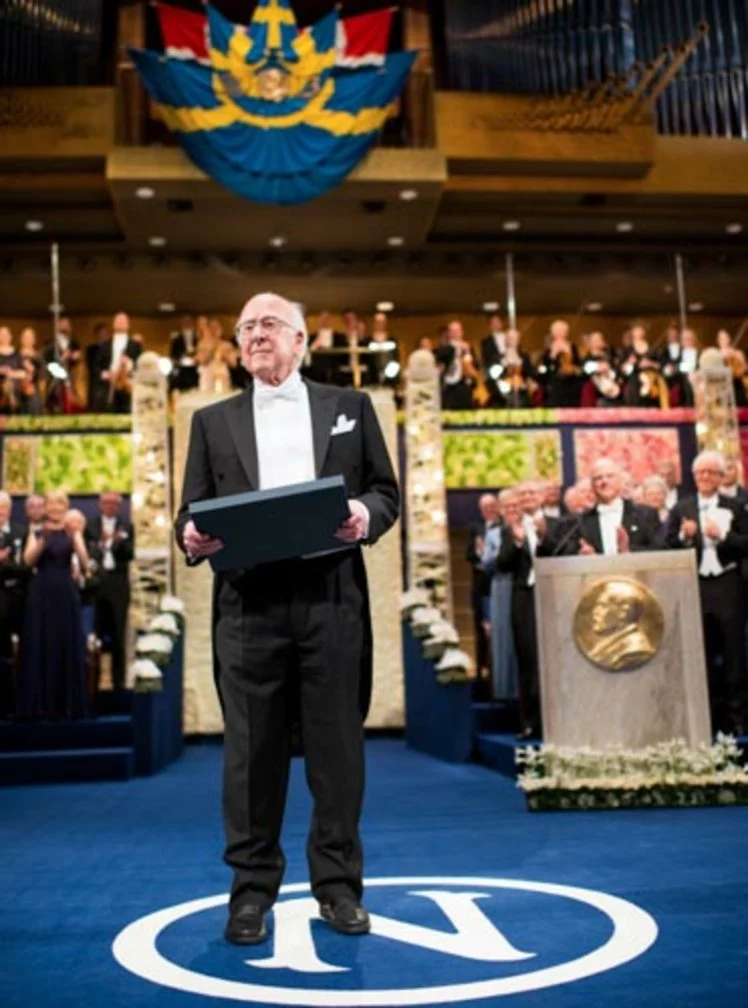 The emminent physician ,Peter Higgs after being awarded the Nobel Prize on 10 December 2013